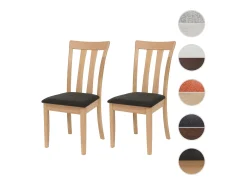 Silla de comedor MCW-G46 (juego de 2), estructura en color natural, negro