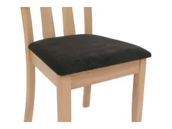 Silla de comedor MCW-G46 (juego de 2), estructura en color natural, negro