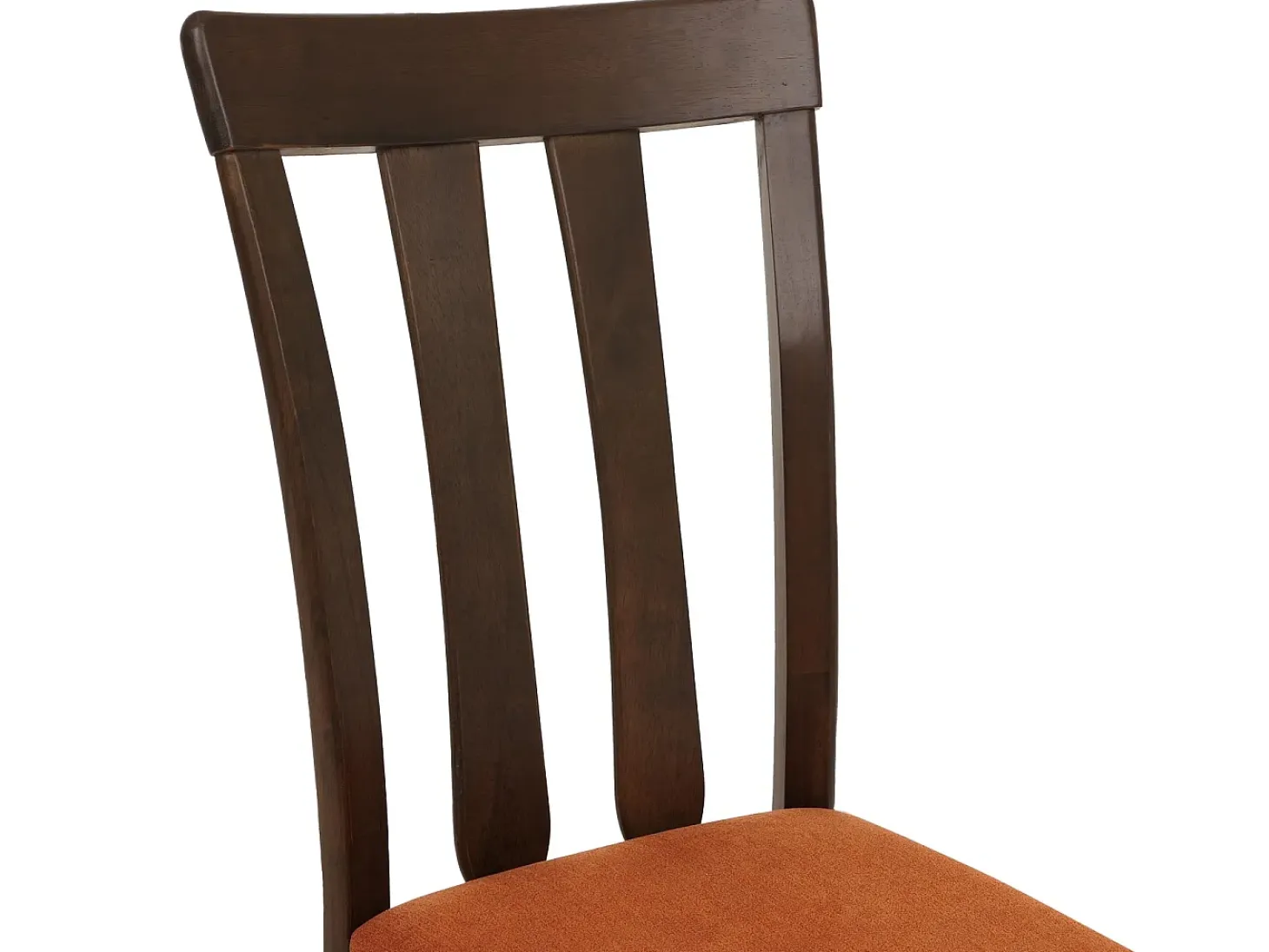 Silla de comedor MCW-G46 (juego de 2), estructura oscura, naranja