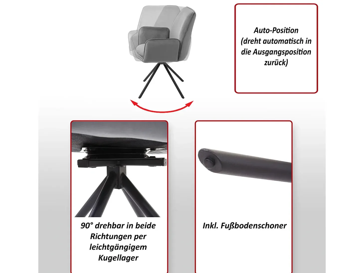 Silla de comedor MCW-G67 (juego de 6), verde, patas negras