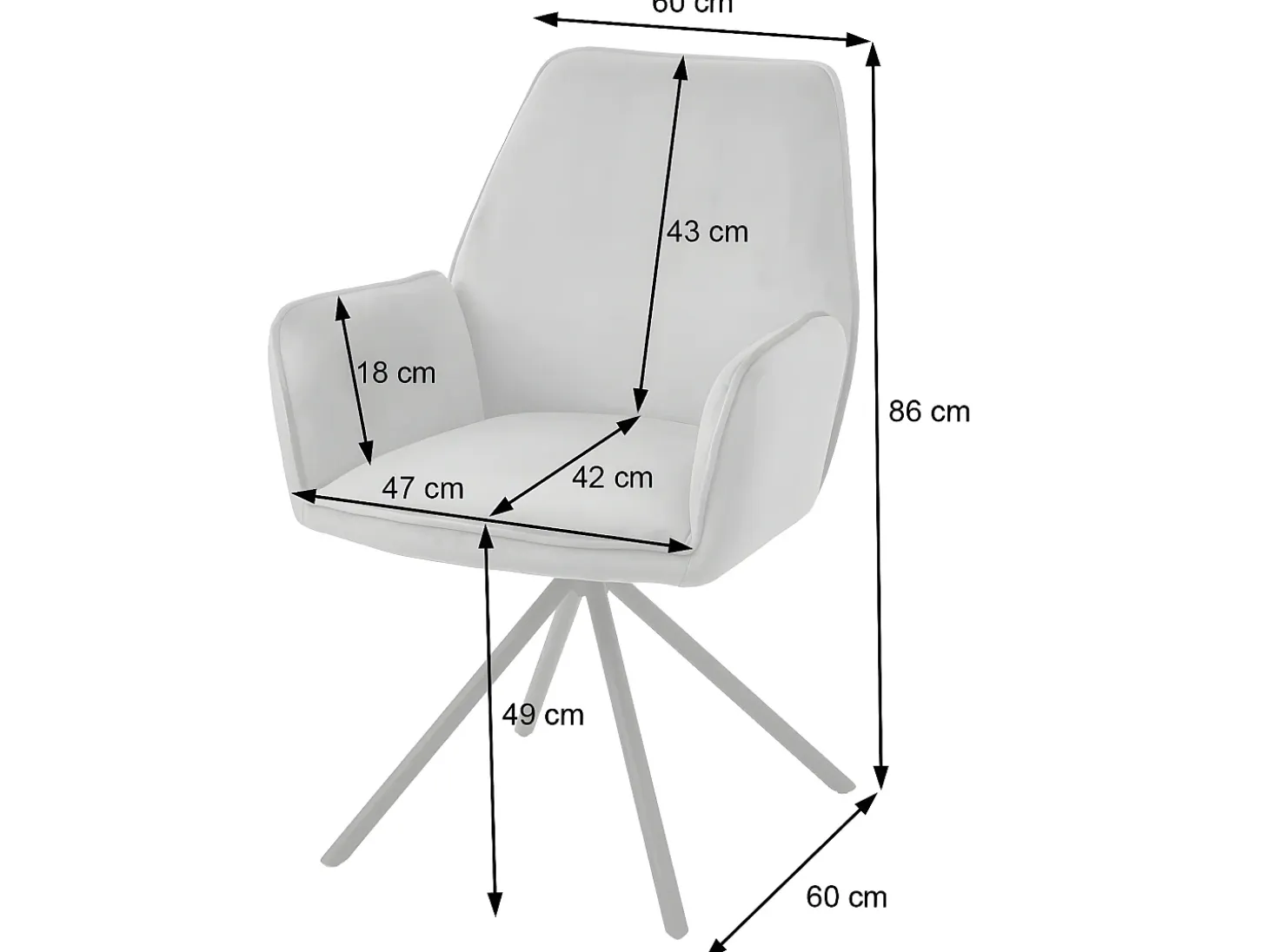 Silla de comedor MCW-G67 (juego de 6), verde, patas negras