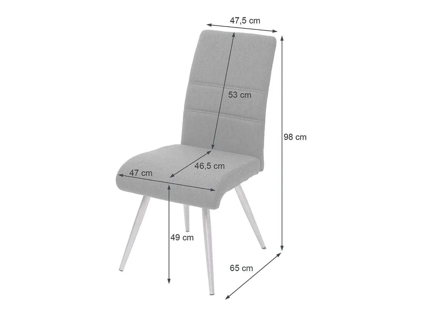 Silla de comedor MCW-G55 (set de 2), marrón