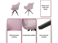 Silla de comedor MCW-H73, gris-marrón