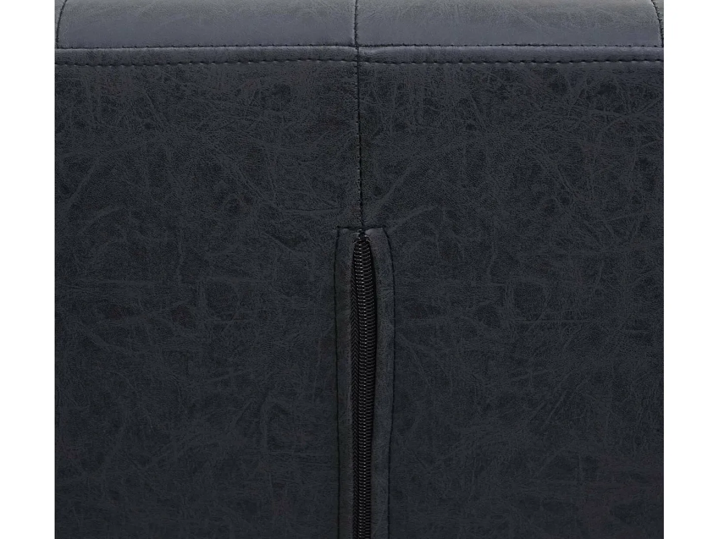 Silla de comedor MCW-H42, piel sintética vintage gris oscuro, base negra