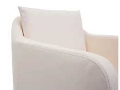 Silla de comedor MCW-H93, polipiel crema-beige