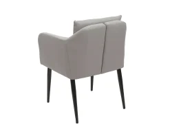 Silla de comedor MCW-H93, polipiel gris topo