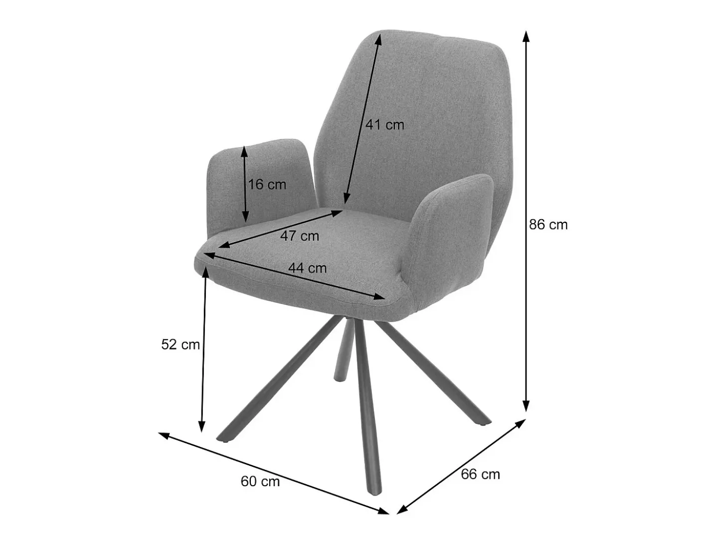 Silla de comedor MCW-H71 (juego de 6), marrón
