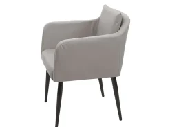 Silla de comedor MCW-H93 (juego de 6), polipiel gris topo