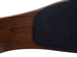 Silla de comedor MCW-H46 (juego de 6), aspecto nogal, tela gris oscuro