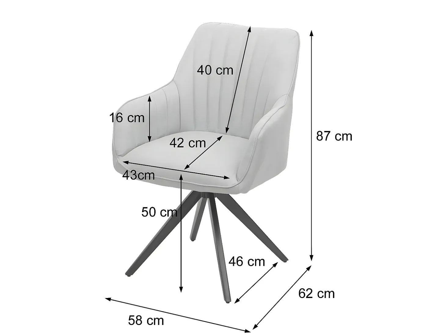 Silla de comedor MCW-H73 (juego de 6), rosa