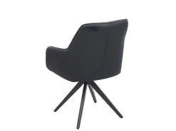 Silla de comedor MCW-H73 (juego de 6), gris oscuro