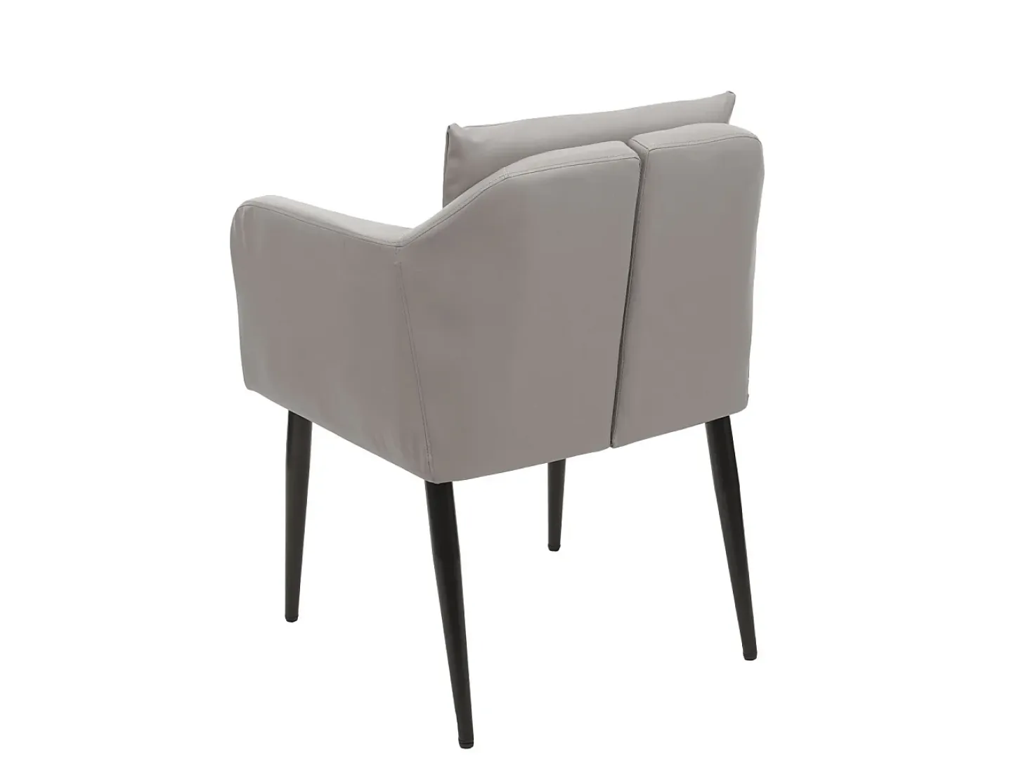 Silla de comedor MCW-H93 (set de 2), polipiel gris topo