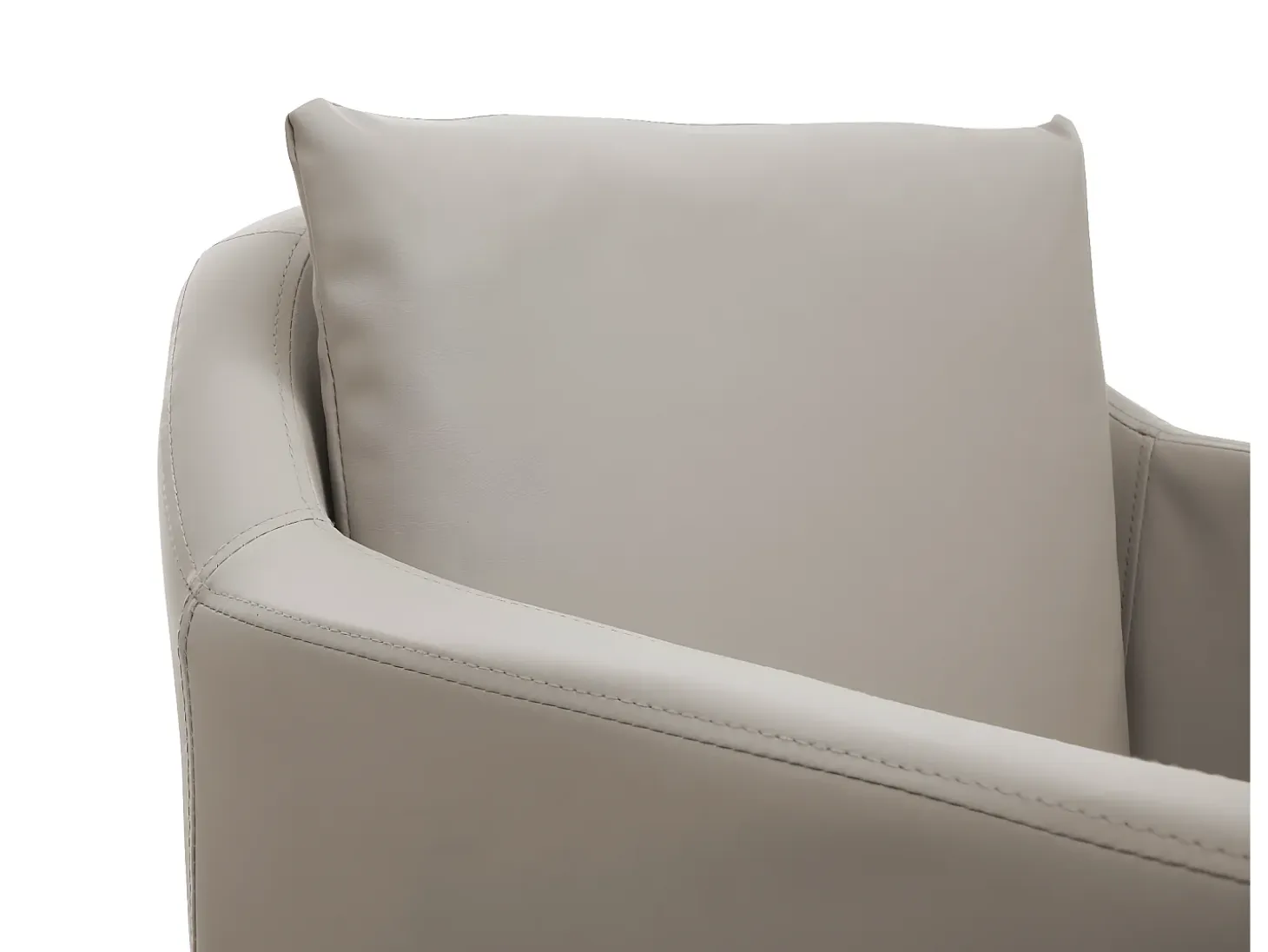 Silla de comedor MCW-H93 (set de 2), polipiel gris topo