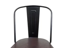 Silla de comedor MCW-H10e (set de 2), negro-marrón