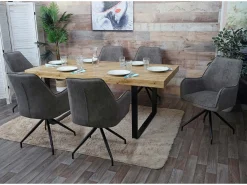 Silla de comedor MCW-K15, gris oscuro