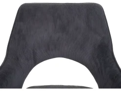 Silla de comedor MCW-K3, pana gris oscuro