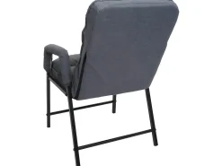 Silla de comedor MCW-K40, tela/textil gris oscuro