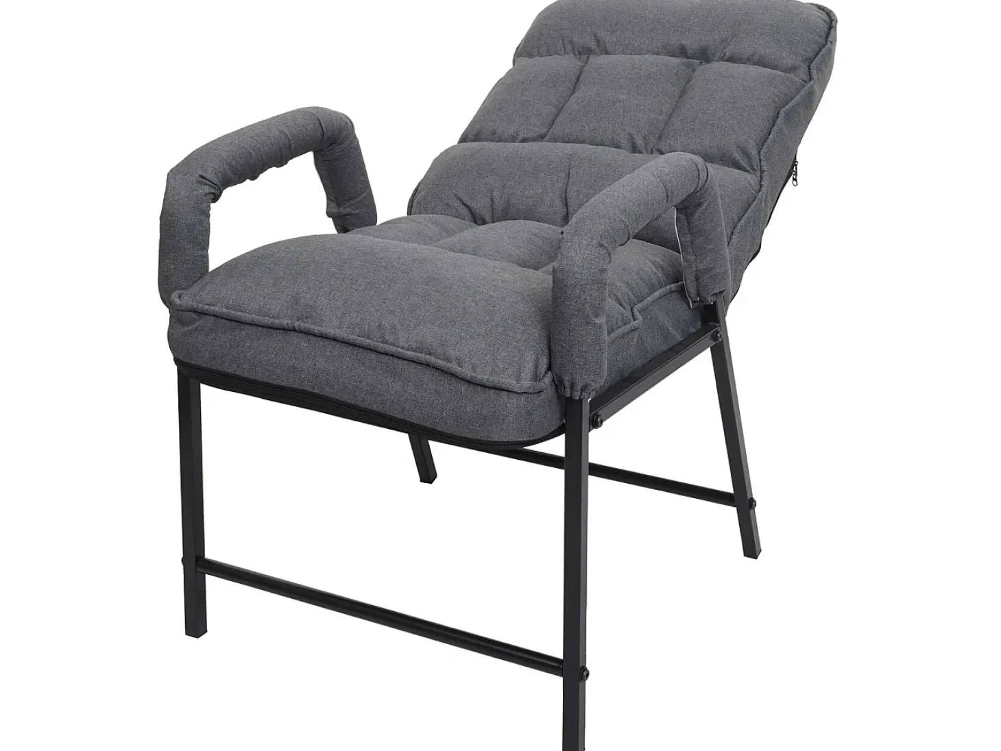 Silla de comedor MCW-K40, tela/textil gris oscuro