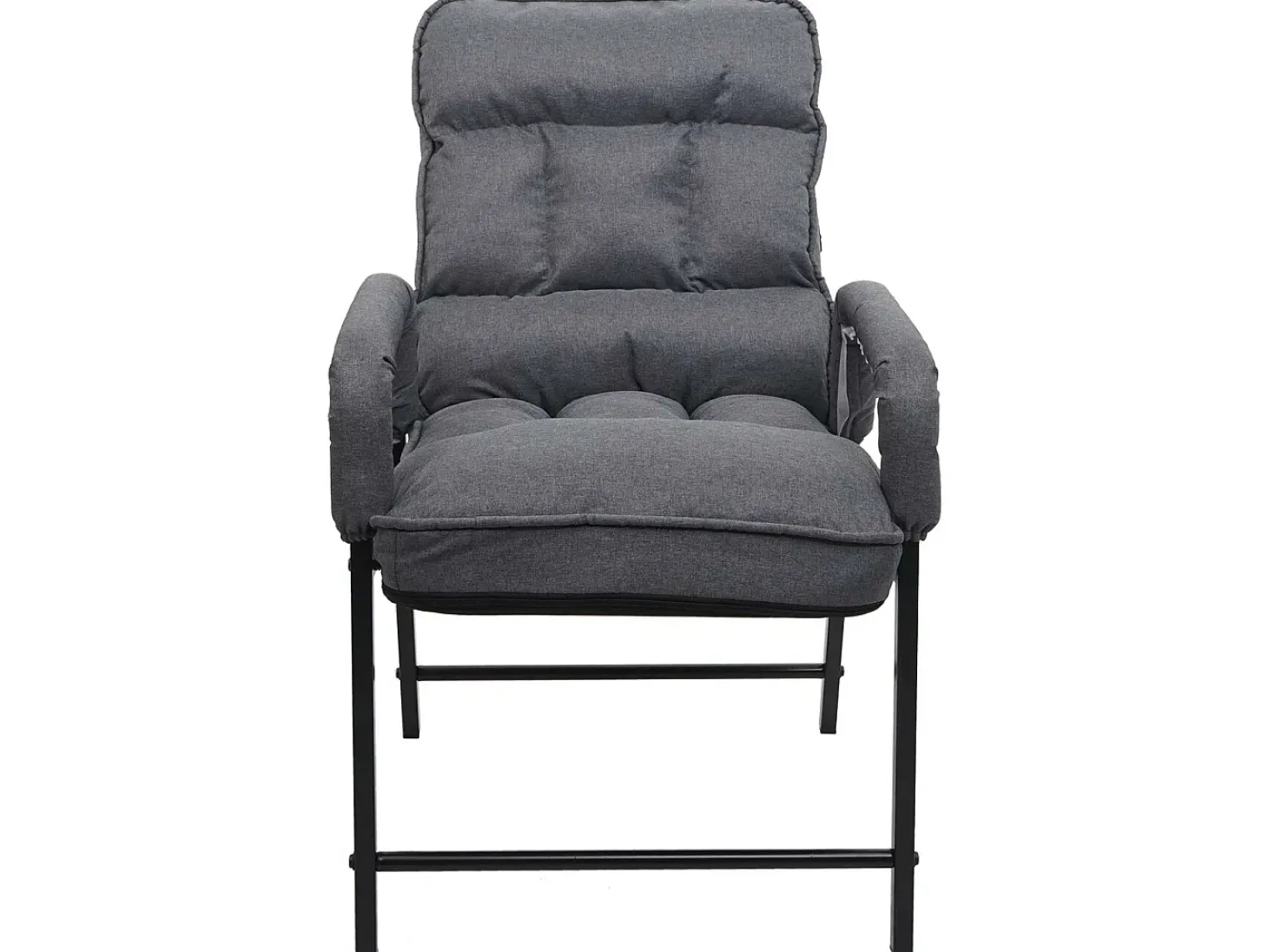 Silla de comedor MCW-K40, tela/textil gris oscuro