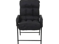 Silla de comedor MCW-K40, tela/textil negro