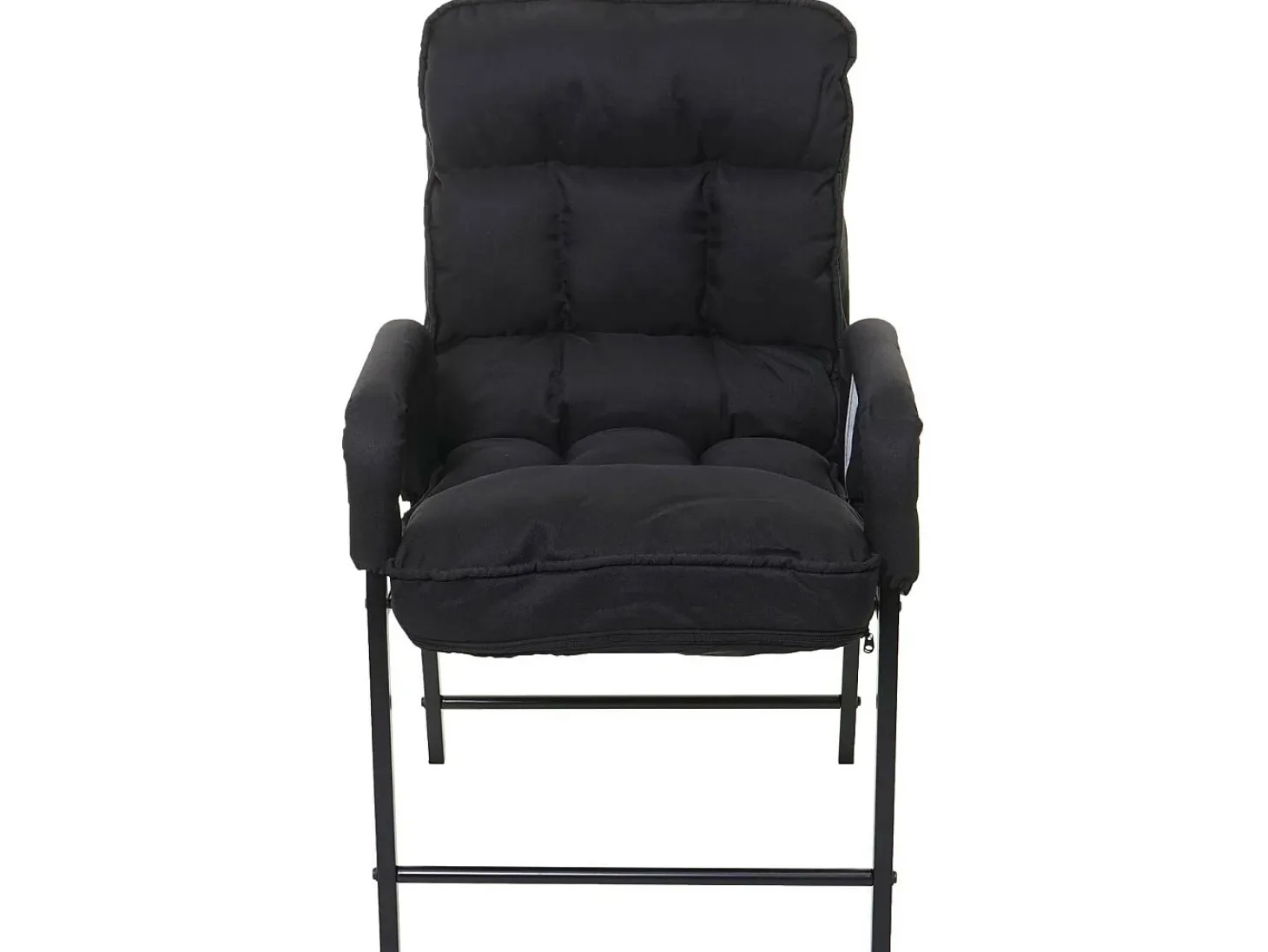 Silla de comedor MCW-K40, tela/textil negro