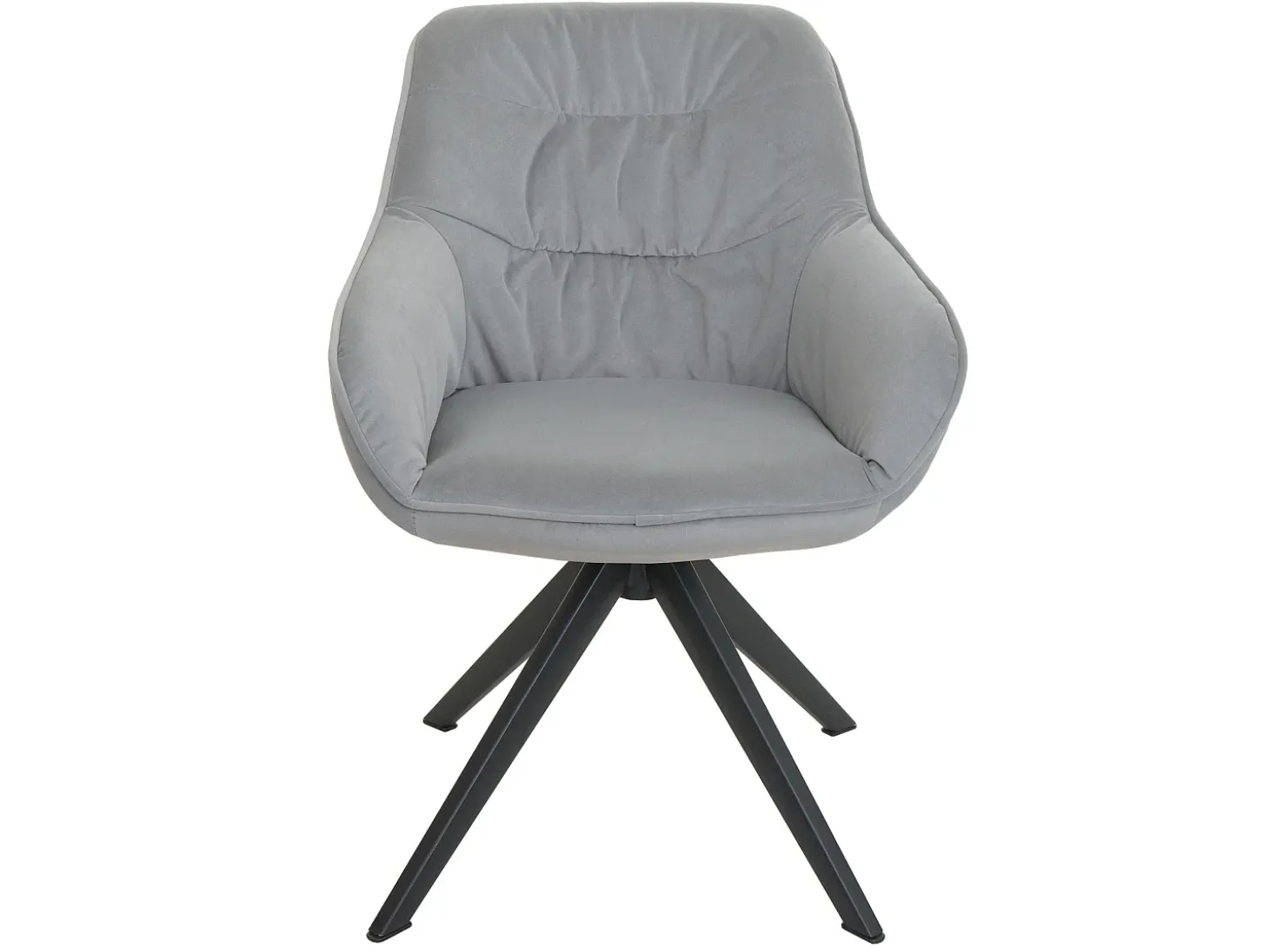 Silla de comedor MCW-K28, tela/textil gris claro