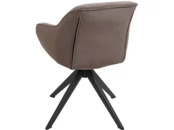 Silla de comedor MCW-K28, tela/textil marrón