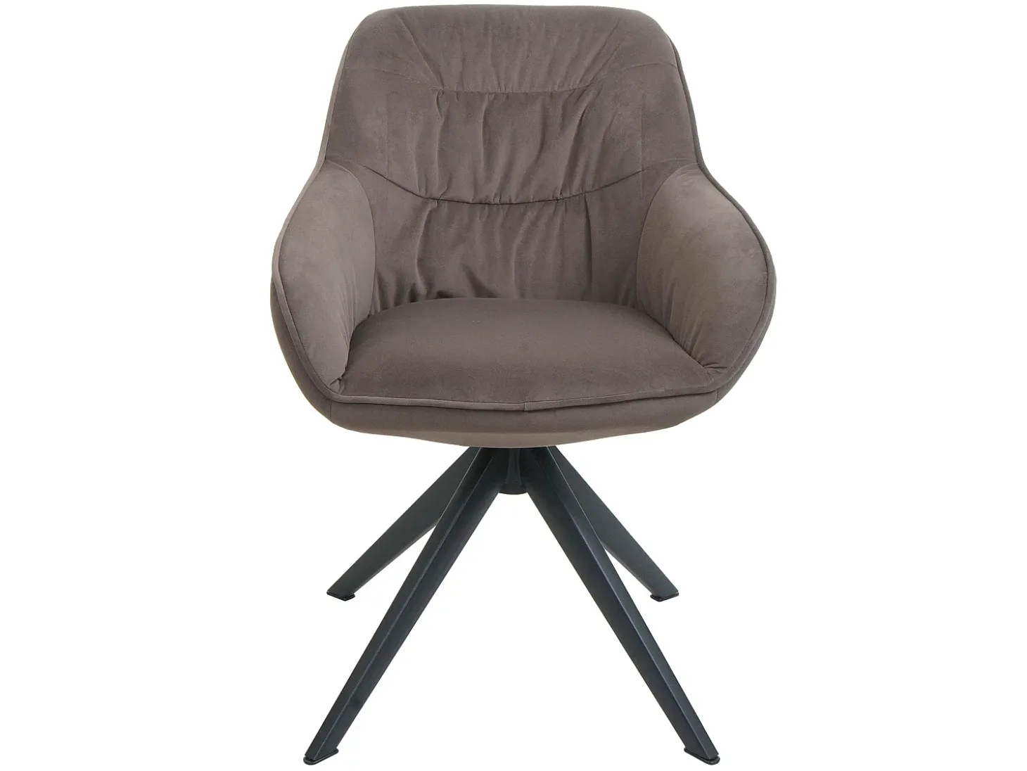 Silla de comedor MCW-K28, tela/textil marrón