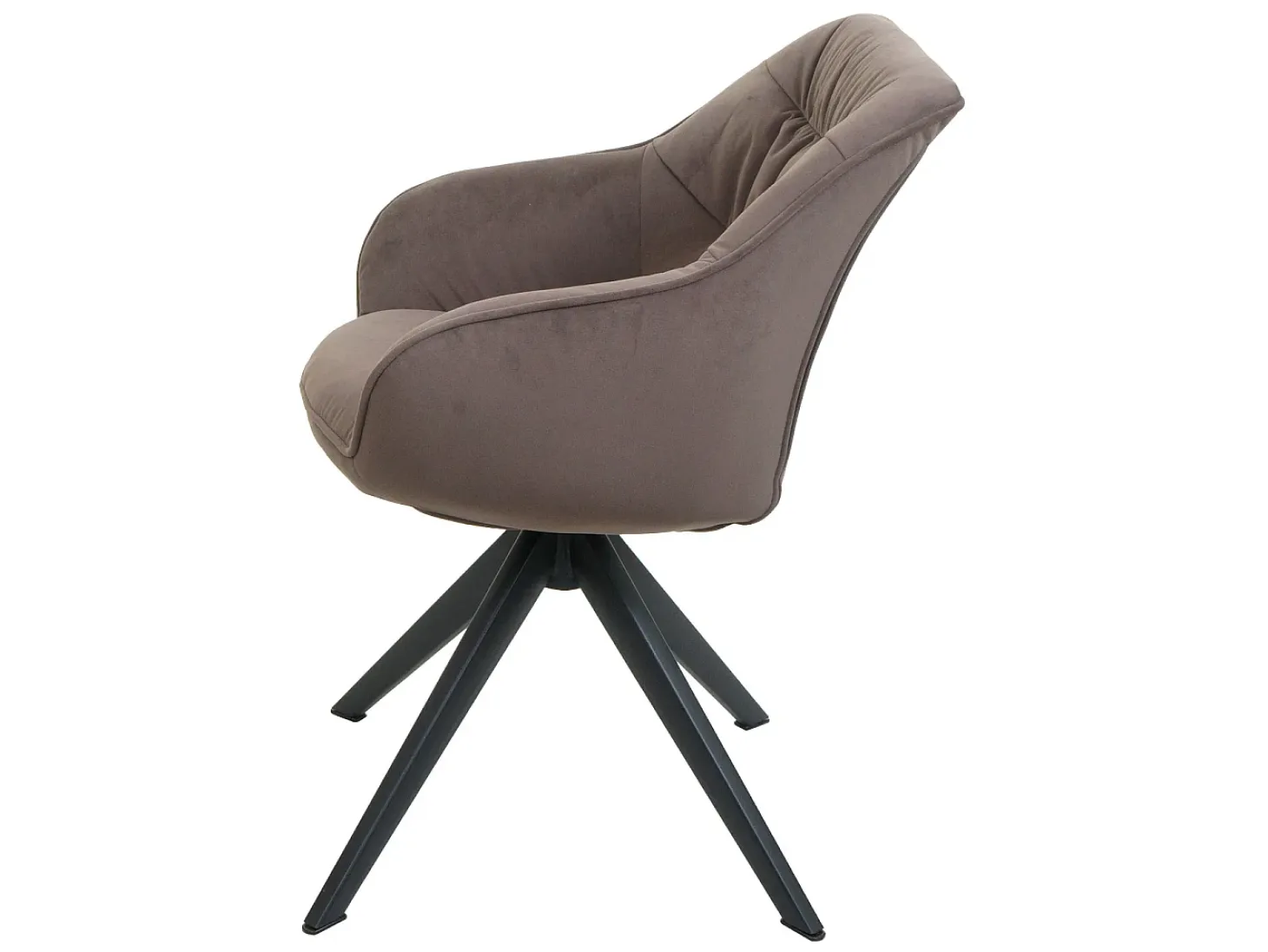 Silla de comedor MCW-K28 (juego de 6), tela/textil marrón