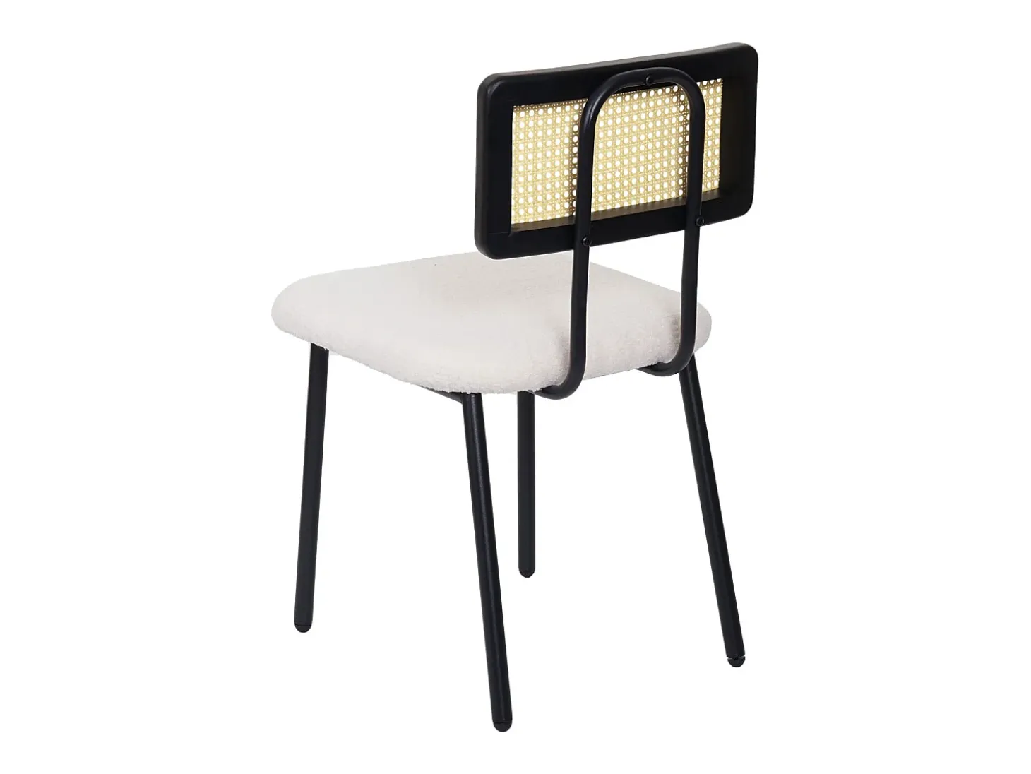Silla de comedor MCW-K88 (juego de 6), tela/textil blanco