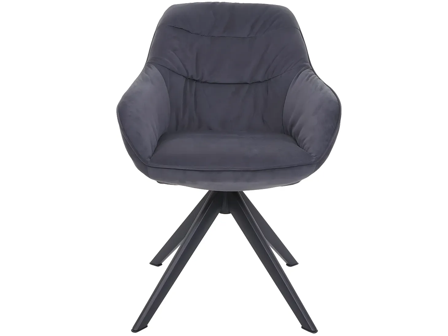 Silla de comedor MCW-K28 (juego de 6), tela/textil gris