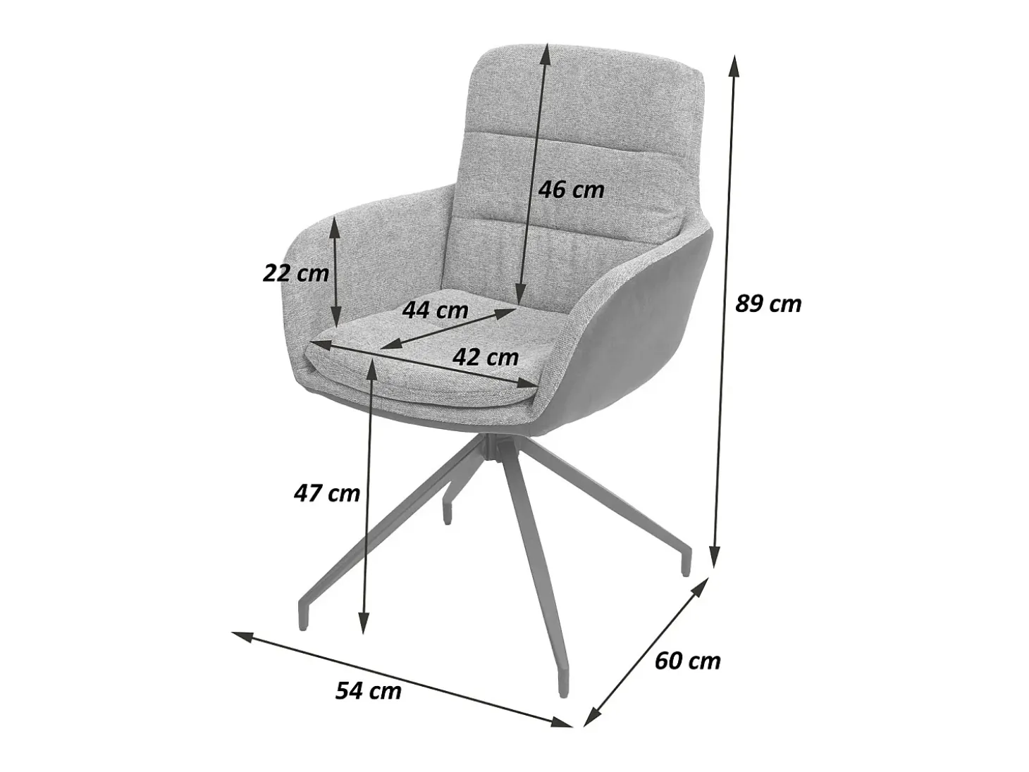 Silla de comedor MCW-K32 (juego de 6), aspecto ante marrón