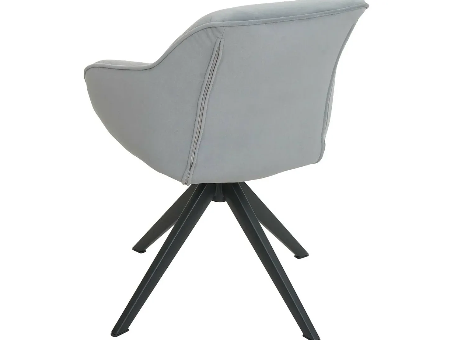 Silla de comedor MCW-K28 (juego de 6), tela/textil gris claro