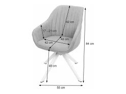 Silla de comedor MCW-K27 (juego de 6), verde menta