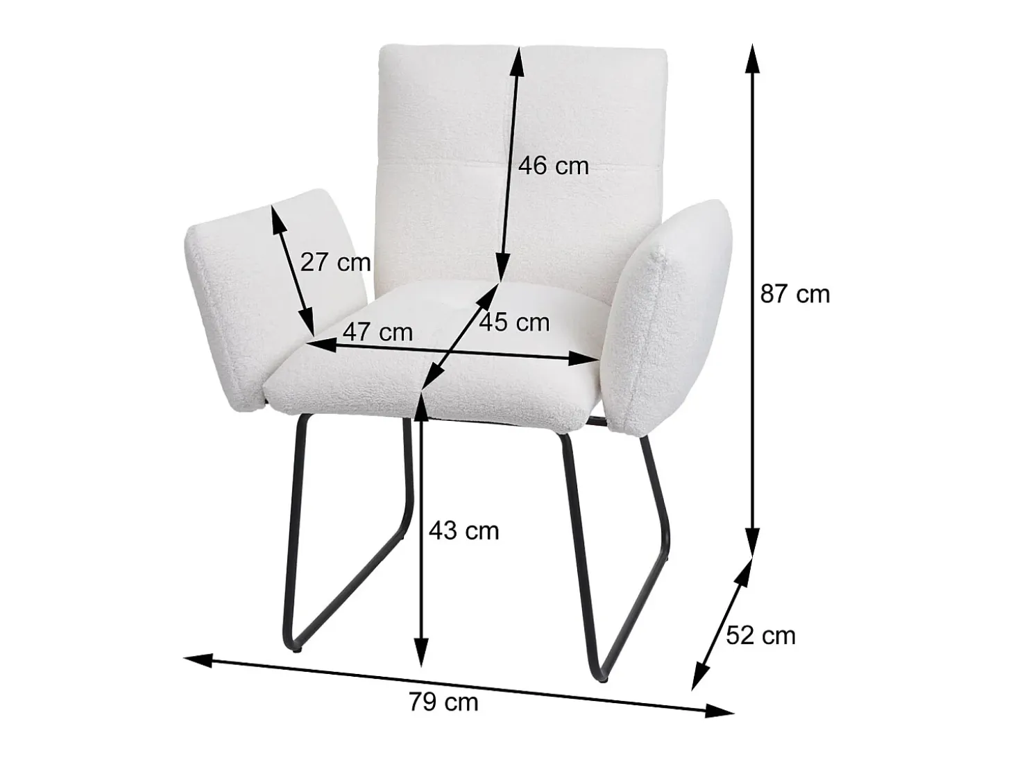 Silla de comedor MCW-K34 (juego de 6), marrón