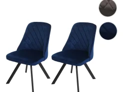 Silla de comedor MCW-K25 (set de 2), azul
