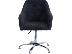 Silla de comedor MCW-L92, tela/textil gris oscuro