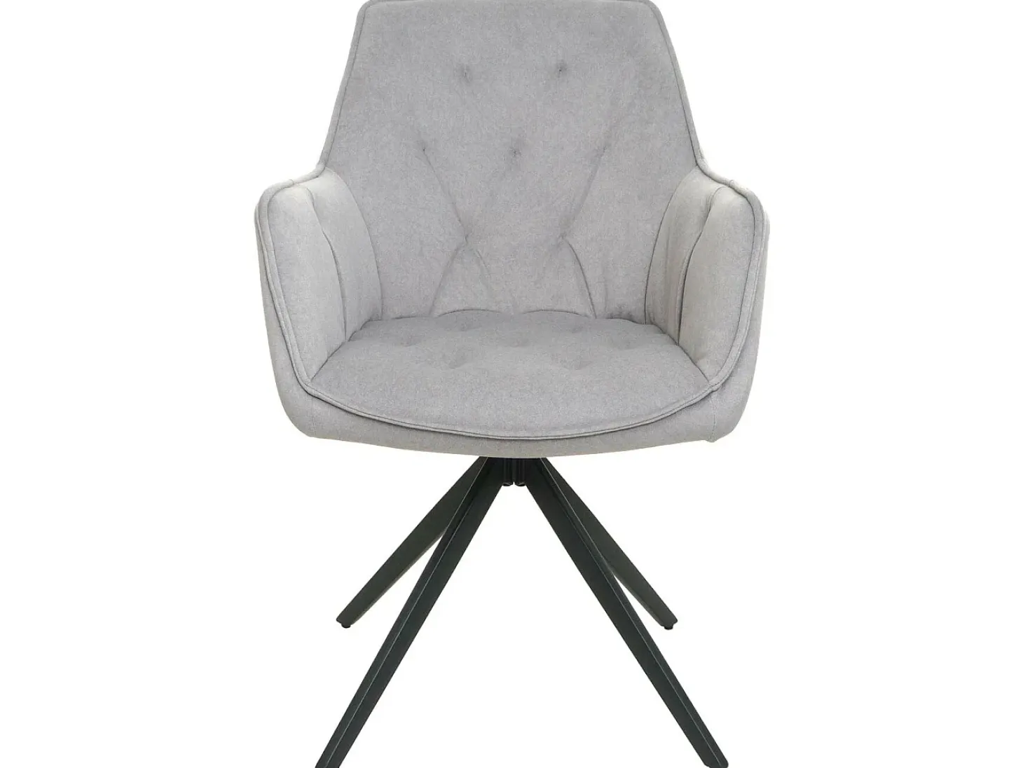 Silla de comedor MCW-L80 (juego de 6), gris claro