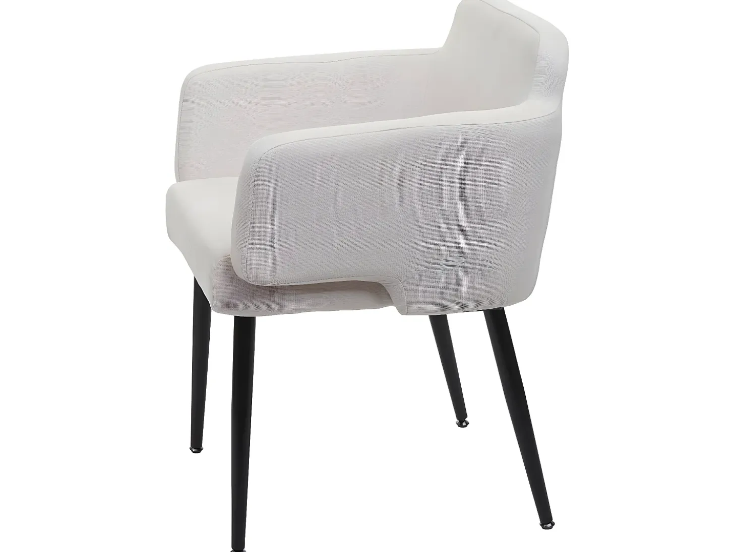 Silla de comedor MCW-L13 (juego de 6), blanco-crema