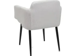 Silla de comedor MCW-L13 (juego de 6), blanco-crema
