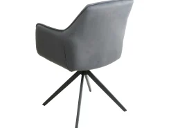 Silla de comedor MCW-L80 (set de 2), antracita