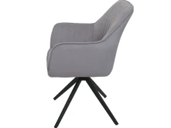 Silla de comedor MCW-L79 (set de 2), gris claro