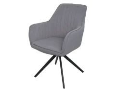 Silla de comedor MCW-L79 (set de 2), gris claro