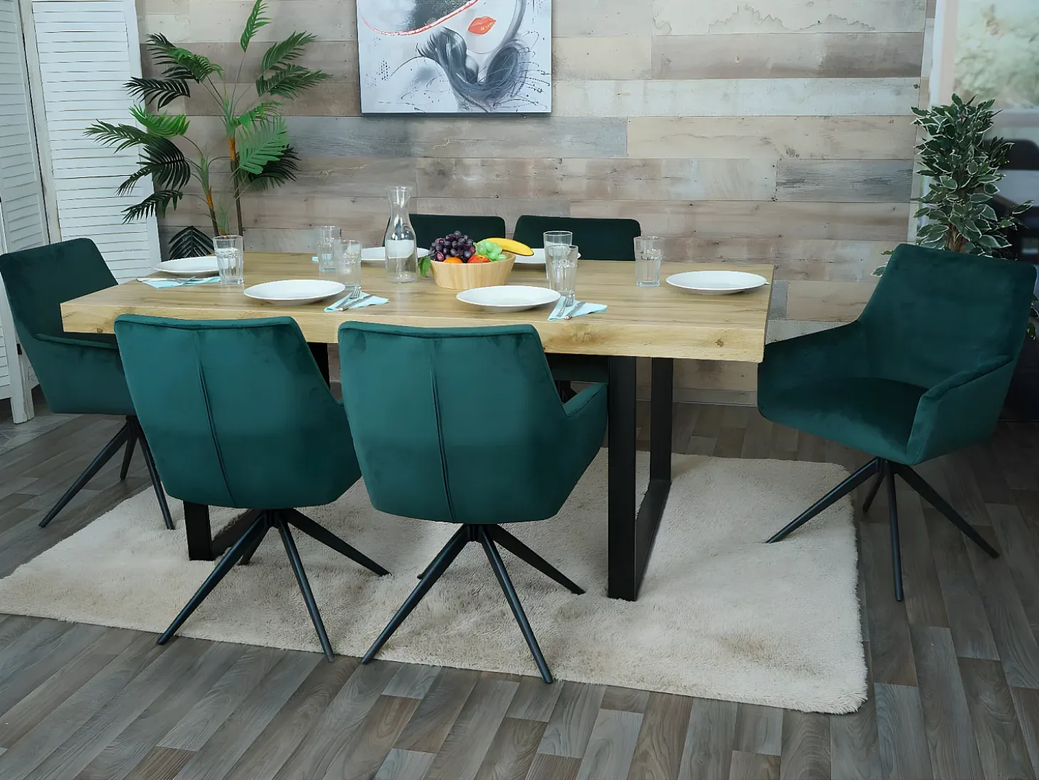 Silla de comedor MCW-L91 (set de 2), verde