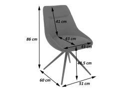 Silla de comedor MCW-M65, antracita
