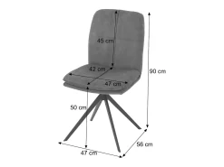 Silla de comedor MCW-M68 (juego de 6), marrón