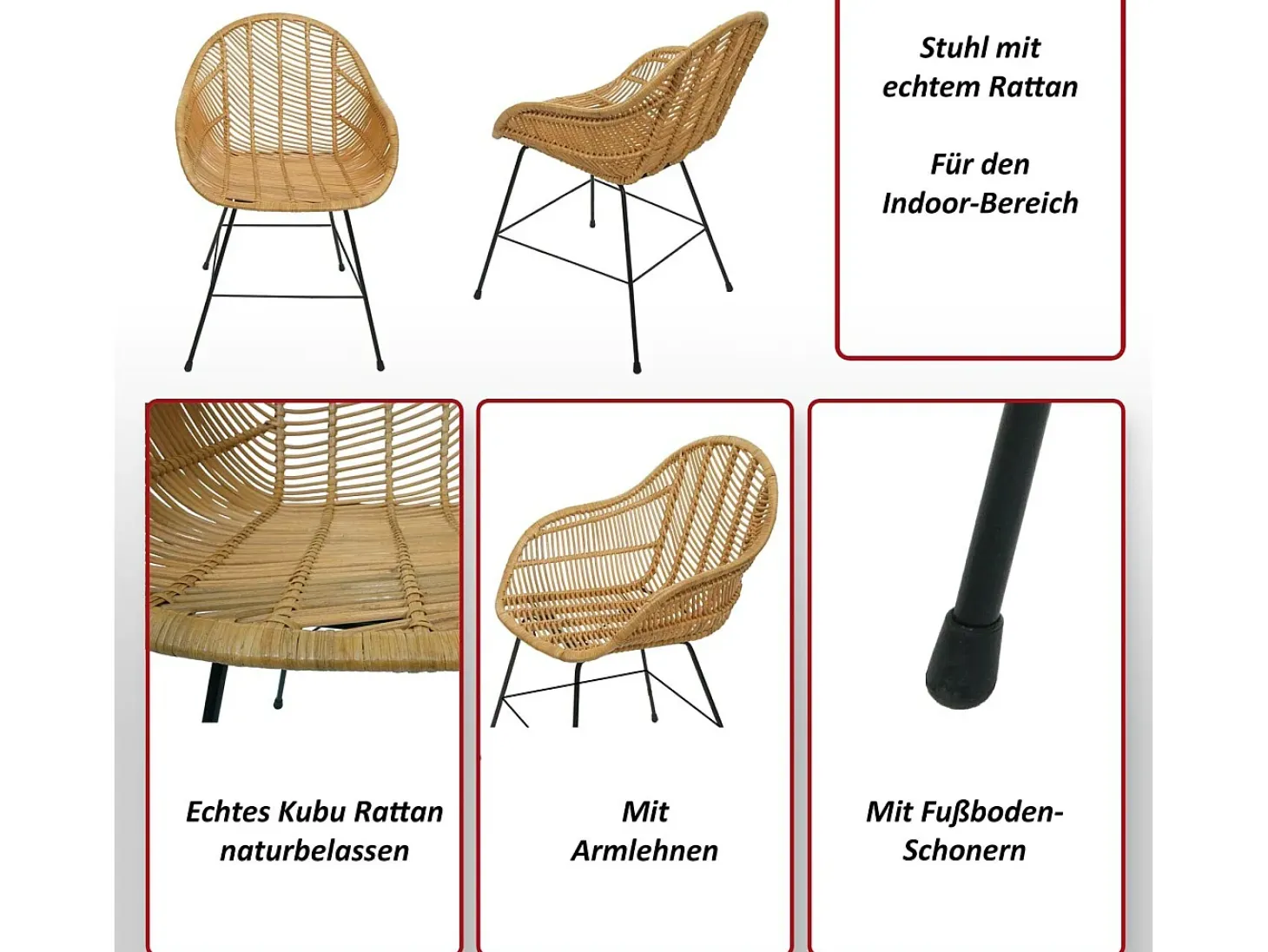 Silla de comedor MCW-M28 (juego de 6)