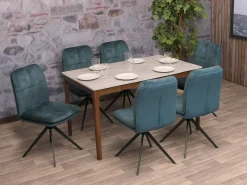 Silla de comedor MCW-M68 (juego de 2), azul