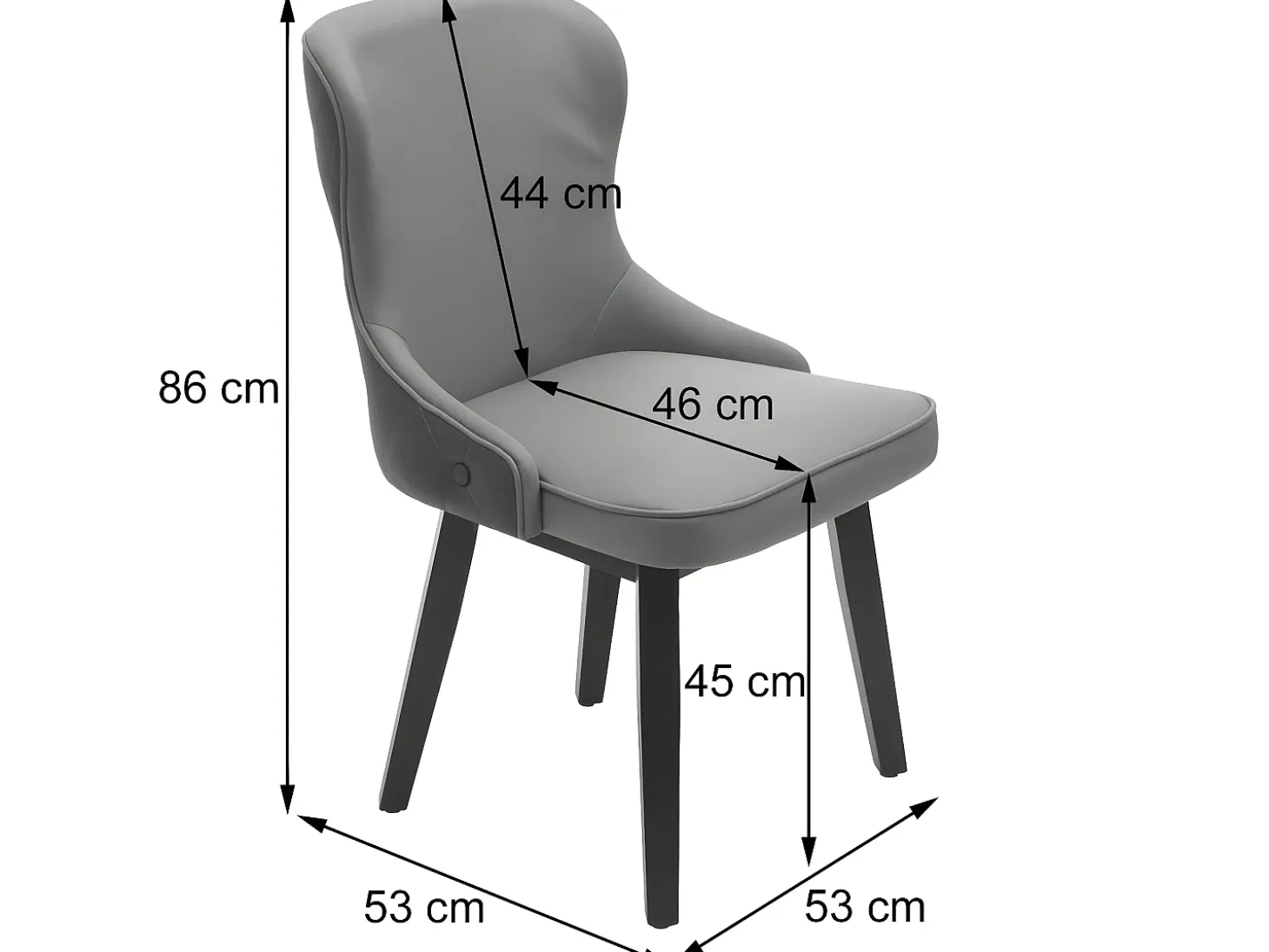 Silla de comedor MCW-M60 (set de 2), terracota-marrón