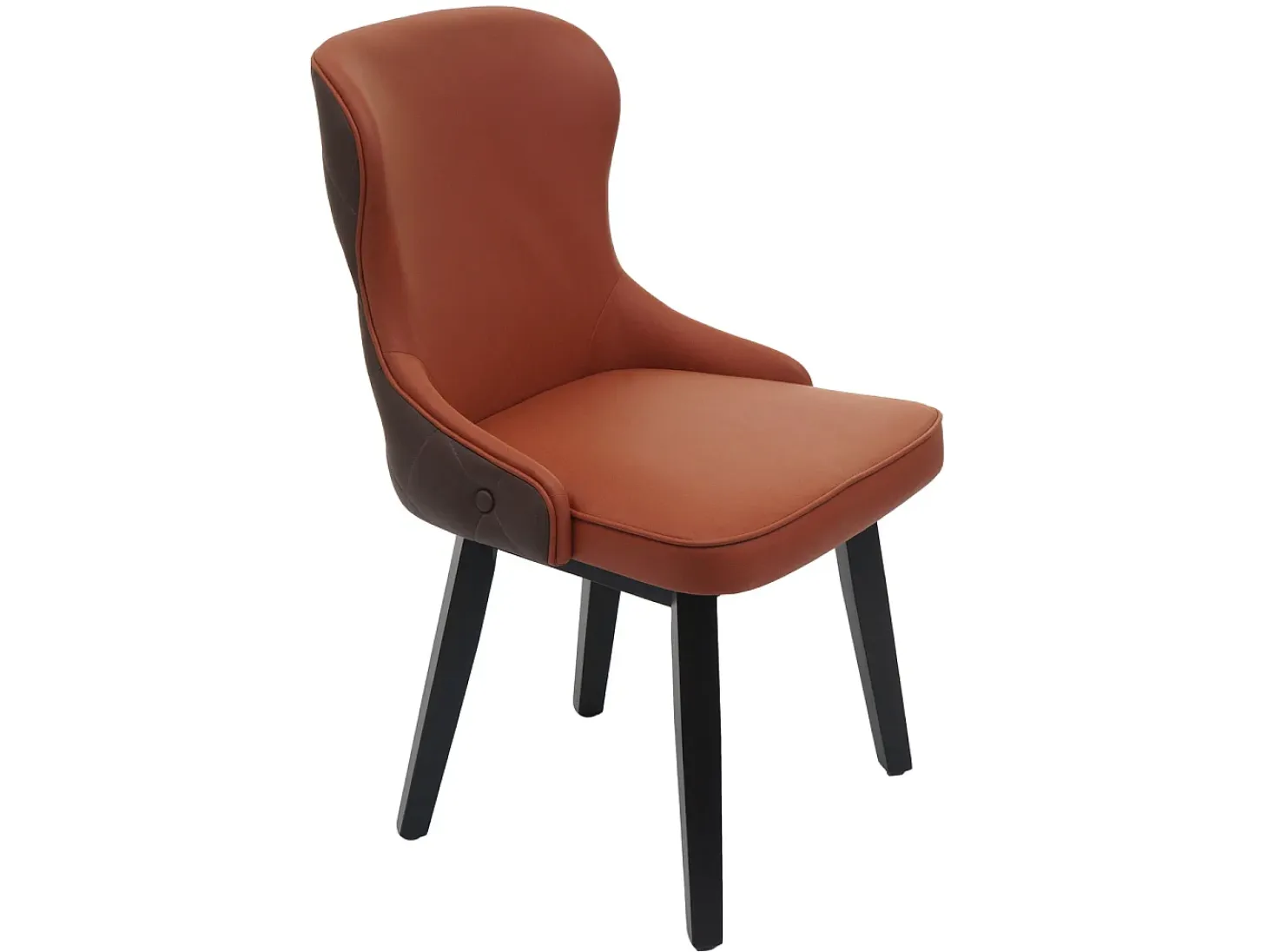 Silla de comedor MCW-M60 (set de 2), terracota-marrón